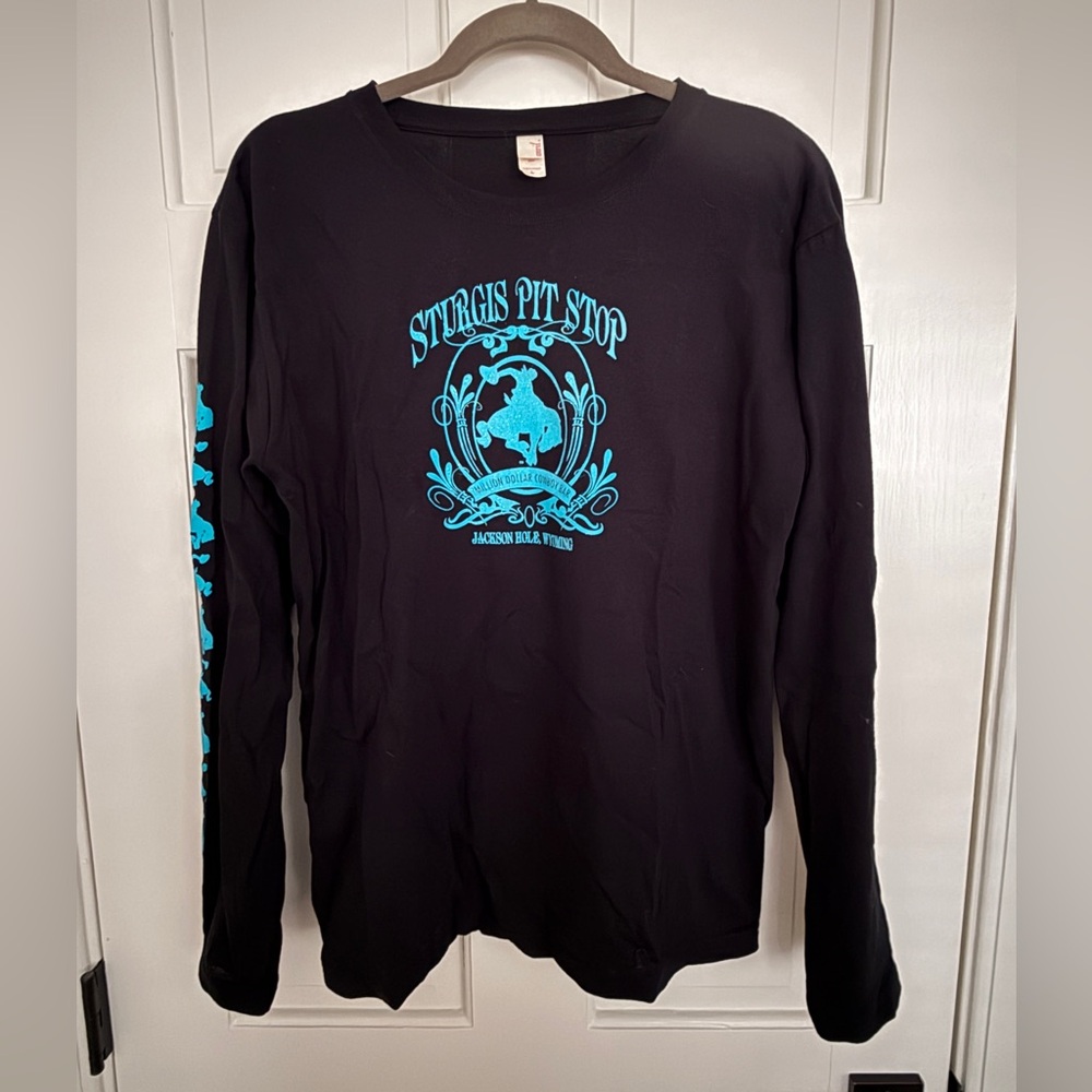 Sturgis Million Dollar Cowboy Bar long sleeve tee shirt, Women’s Large